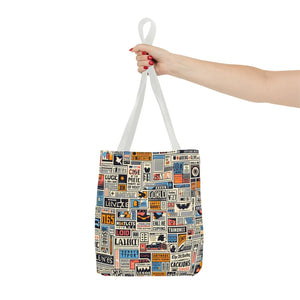Durable News Clippings Pattern Aop Tote Bag - Dipaliz - Bags