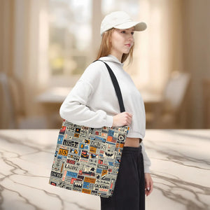 Durable News Clippings Pattern Aop Tote Bag - Dipaliz - Bags