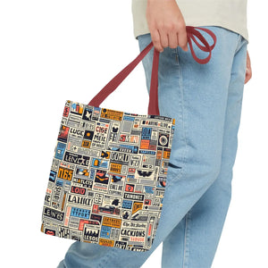 Durable News Clippings Pattern Aop Tote Bag - Dipaliz - Bags