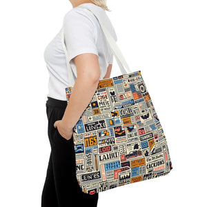 Durable News Clippings Pattern Aop Tote Bag - Dipaliz - Bags