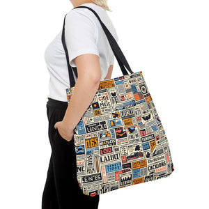 Durable News Clippings Pattern Aop Tote Bag - Dipaliz - Bags