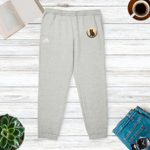 Unisex Fleece Joggers - Ultimate Comfort Ninja Cat Style - Dipaliz - Grey Heather / Xs