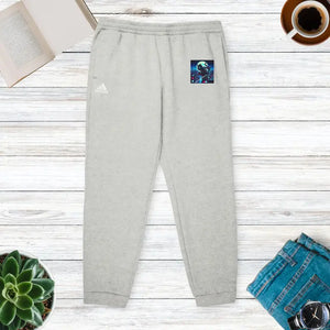 Ninja Cat Adidas Unisex Fleece Joggers - Ultimate Comfort - Dipaliz - Grey Heather / Xs