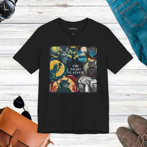 Ninja Cat Night Stalker Tee - Unisex Cotton T-shirt - Dipaliz - T-shirts