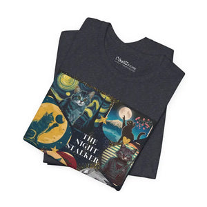 Ninja Cat Night Stalker Tee - Unisex Cotton T-shirt - Dipaliz - T-shirts