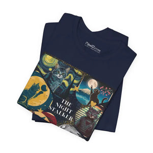 Ninja Cat Night Stalker Tee - Unisex Cotton T-shirt - Dipaliz - T-shirts
