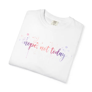 Pastel Script Nope not Today T-shirt Heavyweight - Dipaliz - T-shirts - m