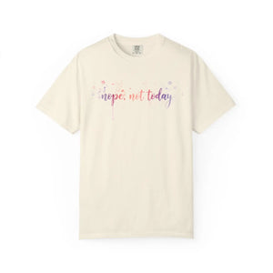 Pastel Script Nope not Today T-shirt Heavyweight - Dipaliz - T-shirts - m