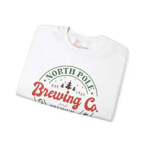 North Pole Brewing Christmas Sweatshirt - Cozy Holiday Style - Dipaliz - Sweatshirts
