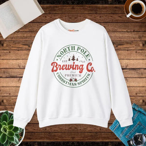 North Pole Brewing Christmas Sweatshirt - Cozy Holiday Style - Dipaliz - s / White - Sweatshirts