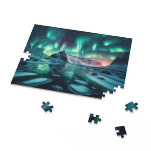 Northern Lights Mountain Puzzle Magic for Family Fun - Dipaliz