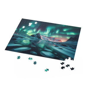 Northern Lights Mountain Puzzle Magic for Family Fun - Dipaliz