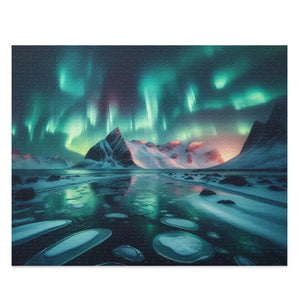 Northern Lights Mountain Puzzle Magic for Family Fun - Dipaliz