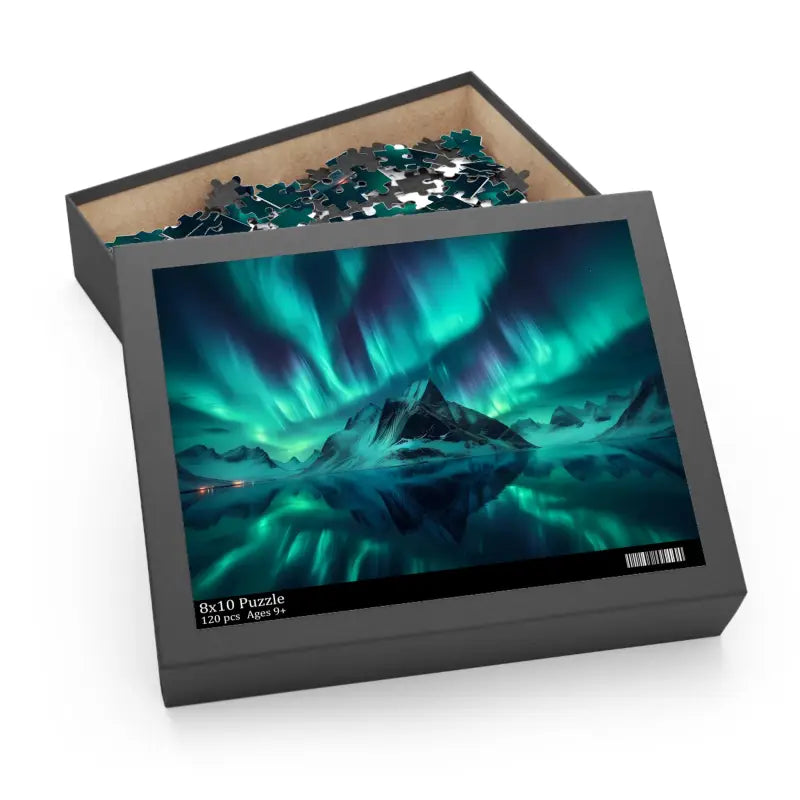 Enchanting Northern Lights Winter Puzzle for Family Fun! - 10’’ × 8’’ (120 Pcs)