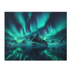 Northern Lights Winter Puzzle High-quality Chipboard Family Fun - Dipaliz - 14’’ × 11’’ (252 Pcs) - Jigsaw Puzzles