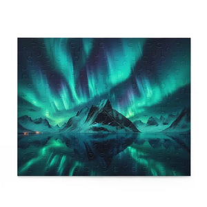 Northern Lights Winter Puzzle High-quality Chipboard Family Fun - Dipaliz - Jigsaw Puzzles