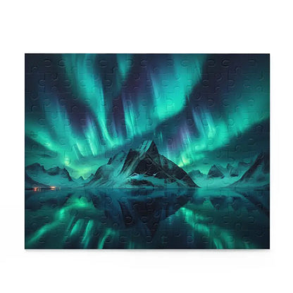 Enchanting Northern Lights Winter Puzzle for Family Fun!