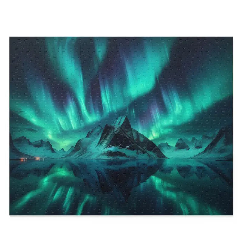 Enchanting Northern Lights Winter Puzzle for Family Fun!