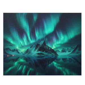 Northern Lights Winter Puzzle High-quality Chipboard Family Fun - Dipaliz - Jigsaw Puzzles