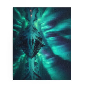 Northern Lights Winter Puzzle High-quality Chipboard Family Fun - Dipaliz - Jigsaw Puzzles