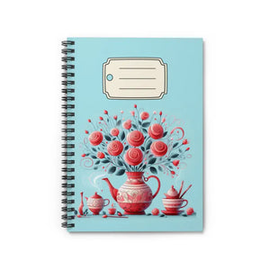 Ruled Line Notebook - Creative Red Roses Design - Dipaliz - one Size - Notebooks & Notepads
