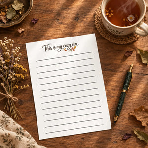Hand-lettered This Is My Cozy Era autumn notepad - magnetic notepad by DipaliZ