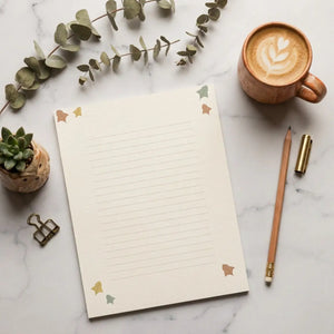 Autumn leaves magnetic notepad | 50-page tear-away lined pad | fridge or desk - notepads