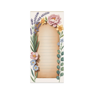 Spring Floral Notes Ruled Notepad - Magnetic Daily Planner - Dipaliz - Notepads