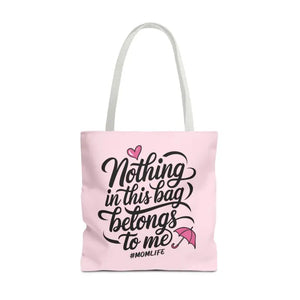 Aop Tote Bag - Bold Mom Life Fashion Essential - Dipaliz - 18’’ × / White - Bags