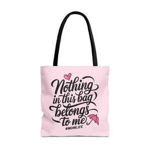Aop Tote Bag - Bold Mom Life Fashion Essential - Dipaliz - 18’’ × / Black - Bags