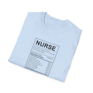 Nurse Nutrition Facts T-shirt, Medical Humor Tee for Nurses - T-shirts - m