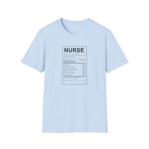 Nurse Nutrition Facts T-shirt, Medical Humor Tee for Nurses - T-shirts - m