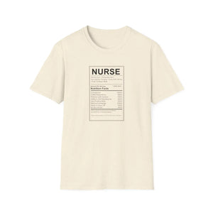 Nurse Nutrition Facts T-shirt, Medical Humor Tee for Nurses - T-shirts - m