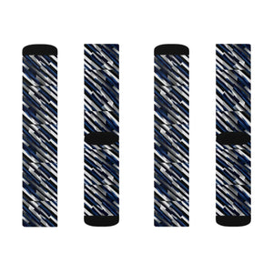 Oblique Striped Sublimation Socks - Ribbed Tube - Dipaliz