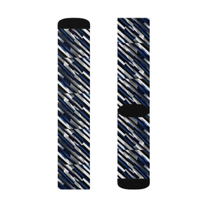 Oblique Striped Sublimation Socks - Ribbed Tube - Dipaliz