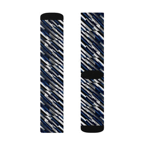 Oblique Striped Sublimation Socks - Ribbed Tube - Dipaliz