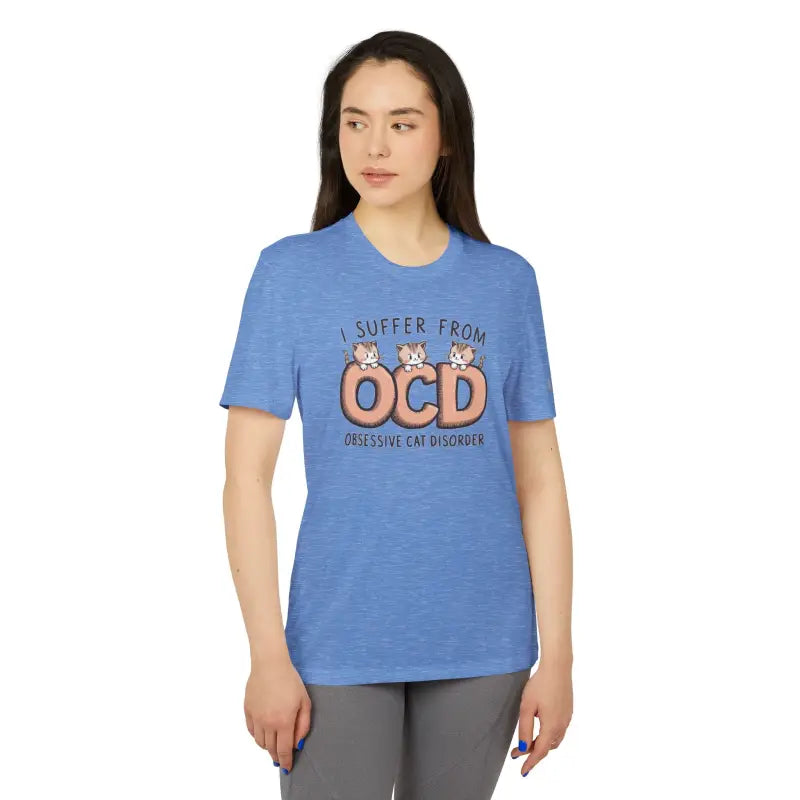 Paws-itively Stylish Tee for Obsessive Cat Disorder Lovers - Collegiate Royal Heather / s T-shirt