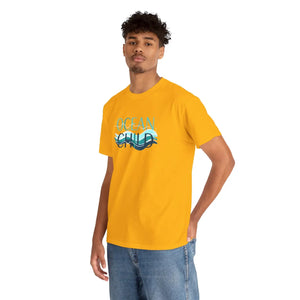 Coastal Ocean Child Tee - Wave Graphic Cotton Shirt - Dipaliz - T-shirts