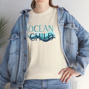 Coastal Ocean Child Tee - Wave Graphic Cotton Shirt - Dipaliz - T-shirts