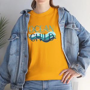 Coastal Ocean Child Tee - Wave Graphic Cotton Shirt - Dipaliz - T-shirts