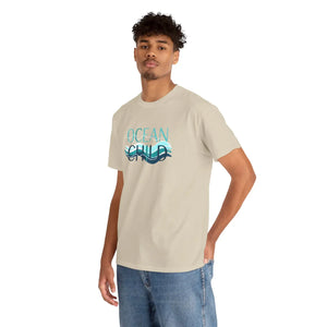 Coastal Ocean Child Tee - Wave Graphic Cotton Shirt - Dipaliz - T-shirts