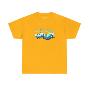 Coastal Ocean Child Tee - Wave Graphic Cotton Shirt - Dipaliz - T-shirts