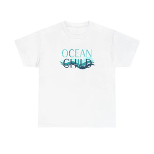 Coastal Ocean Child Tee - Wave Graphic Cotton Shirt - Dipaliz - T-shirts
