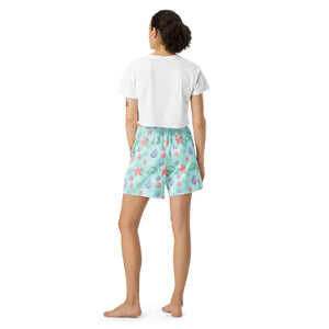 Ocean Print Unisex Athletic Shorts | Upf50+ Recycled Fabric Long - Xs