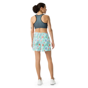 Ocean Print Unisex Athletic Shorts | Upf50+ Recycled Fabric Long - Xs