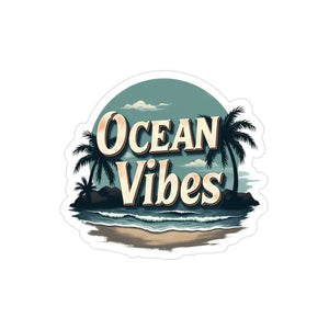 Beach Lovers Sticker - Water-resistant Vinyl Ocean Vibes - Dipaliz - 2’’ × / Die-cut / Transparent - Bumper Stickers