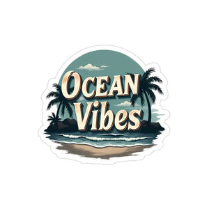 Beach Lovers Sticker - Water-resistant Vinyl Ocean Vibes - Dipaliz - 4’’ × / Die-cut / Transparent - Bumper Stickers