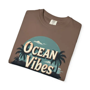 Ocean Vibes Unisex Garment-dyed T-shirt - Vibrant Summer Style - Dipaliz - T-shirts