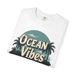 Ocean Vibes Unisex Garment-dyed T-shirt - Vibrant Summer Style - Dipaliz - T-shirts