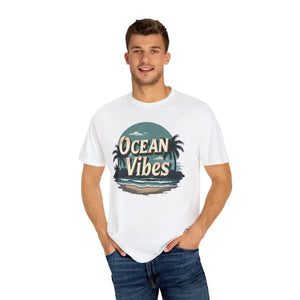 Ocean Vibes Unisex Garment-dyed T-shirt - Vibrant Summer Style - Dipaliz - T-shirts